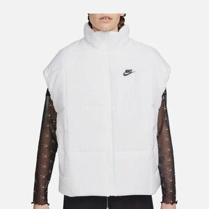Nike Women's White Quilted Vest